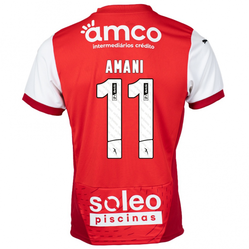 Kandiny Kinderen Jolina Amani #11 Rood Wit Thuisshirt Thuistenue 2024/25 T-Shirt België