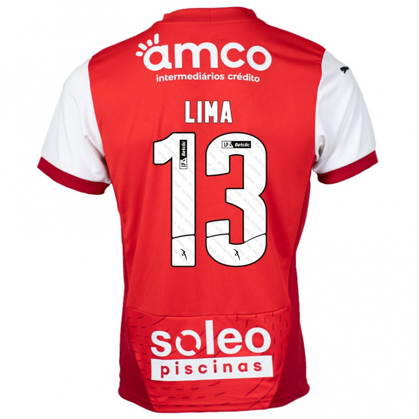 Kandiny Kinderen Aline Lima #13 Rood Wit Thuisshirt Thuistenue 2024/25 T-Shirt