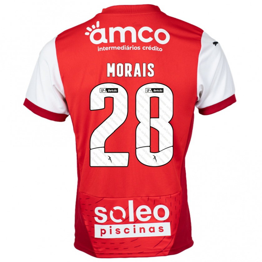 Kandiny Niño Camiseta Patrícia Morais #28 Rojo Blanco 1ª Equipación 2024/25 La Camisa México