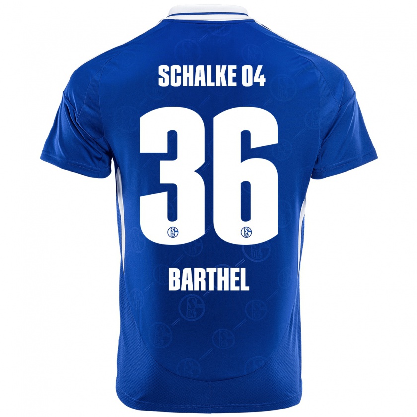 Kandiny Criança Camisola Niklas Barthel #36 Azul Real Principal 2024/25 Camisa Brasil