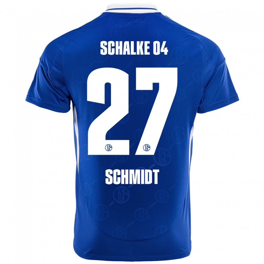 Kandiny Kinderen Tim Schmidt #27 Koningsblauw Thuisshirt Thuistenue 2024/25 T-Shirt