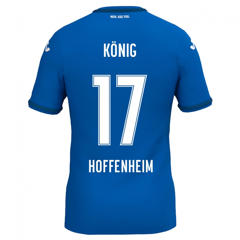 Kandiny Niño Camiseta Noah König #17 Azul Real 1ª Equipación 2024/25 La Camisa