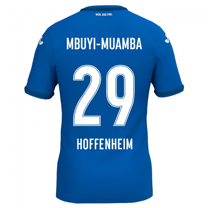 KandinyキッズHubert Mbuyi-Muamba#29ロイヤルブルーホームシャツ2024/25ジャージーユニフォーム