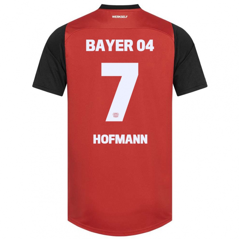 Kandiny Kinder Jonas Hofmann #7 Rot Schwarz Heimtrikot Trikot 2024/25 T-Shirt Österreich