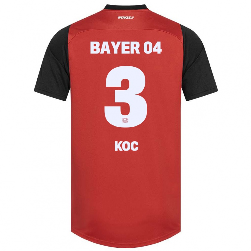 Kandiny Kinderen Halil Koc #3 Rood Zwart Thuisshirt Thuistenue 2024/25 T-Shirt