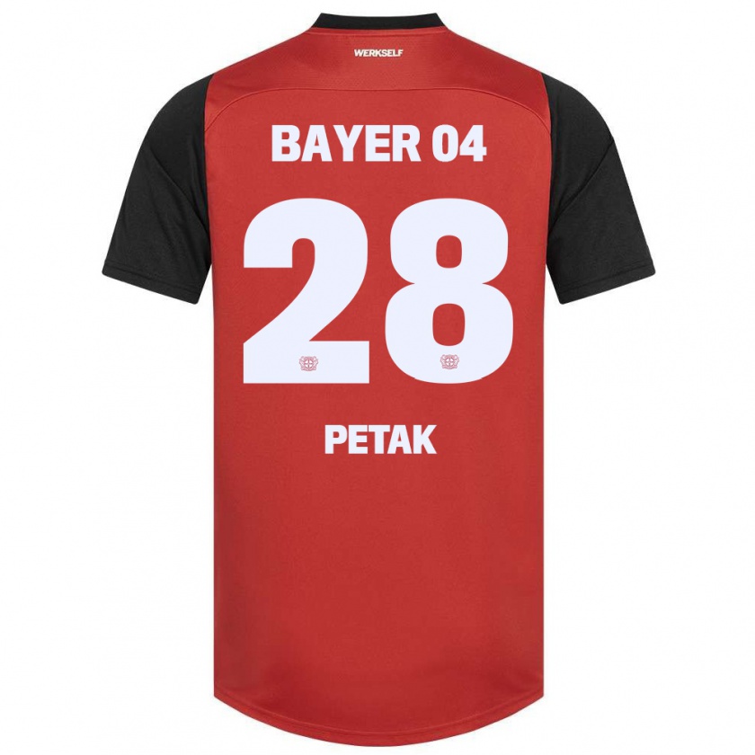 Kandiny Bambino Maglia Raoul Petak #28 Rosso Nero Kit Gara Home 2024/25 Maglietta