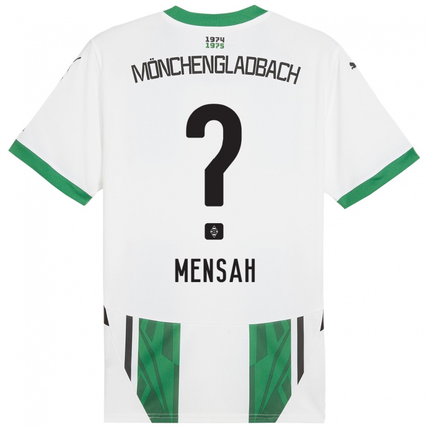 Kandiny Kinderen Franklin Opoku-Mensah #0 Wit Groen Thuisshirt Thuistenue 2024/25 T-Shirt