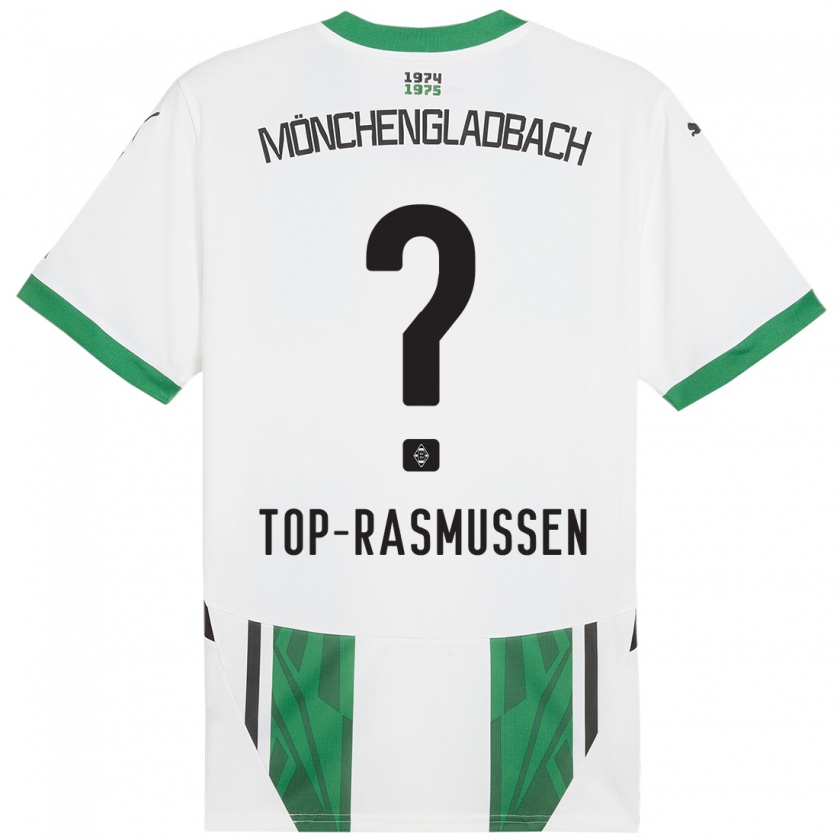 Kandiny Kinderen Tristan Top-Rasmussen #0 Wit Groen Thuisshirt Thuistenue 2024/25 T-Shirt België