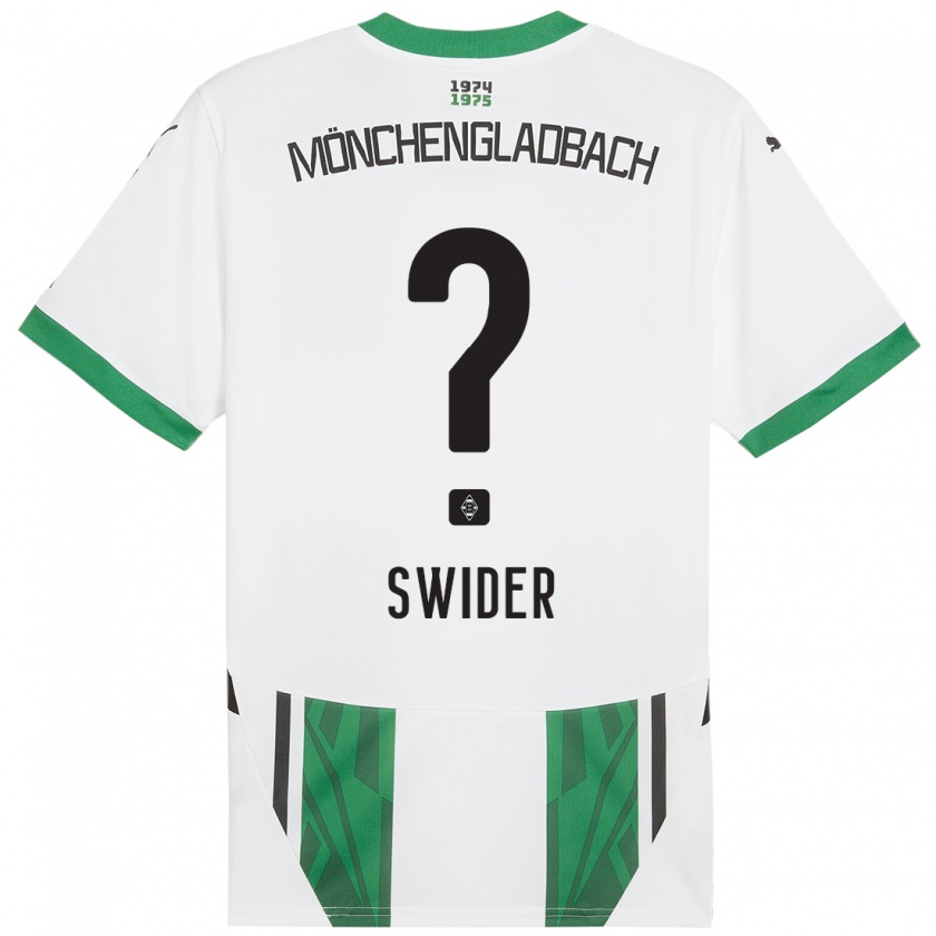 Kandiny Kinderen Niklas Swider #0 Wit Groen Thuisshirt Thuistenue 2024/25 T-Shirt