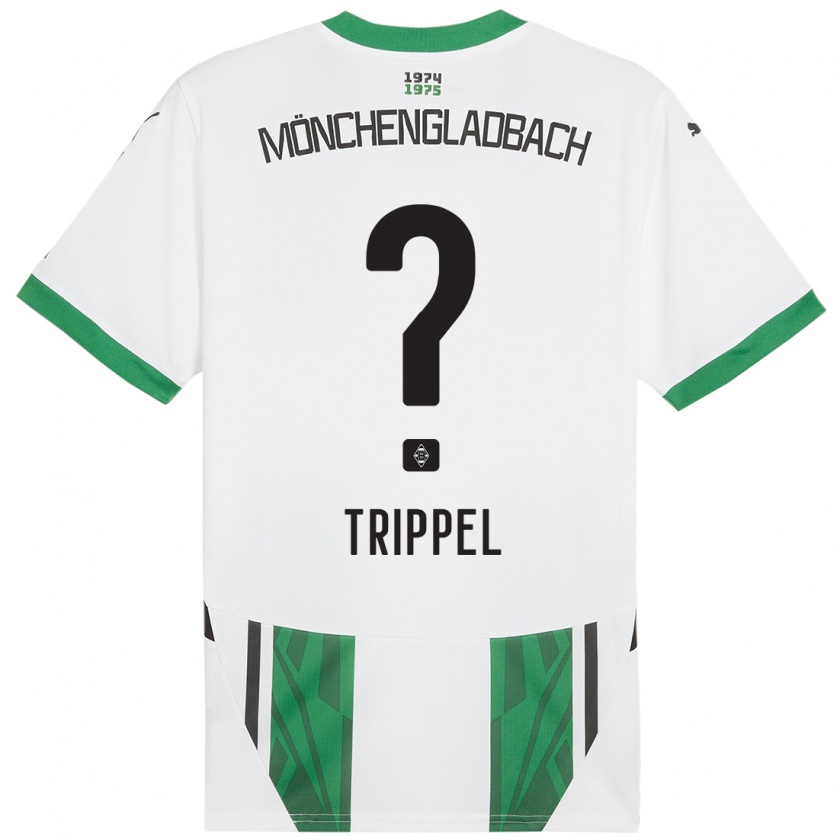 Kandiny Bambino Maglia Marcello Trippel #0 Bianco Verde Kit Gara Home 2024/25 Maglietta