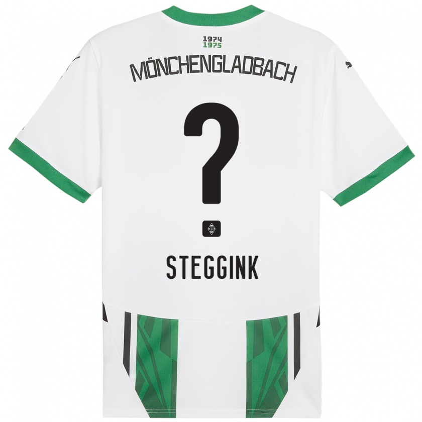 Kandiny Kinderen Lennart Steggink #0 Wit Groen Thuisshirt Thuistenue 2024/25 T-Shirt