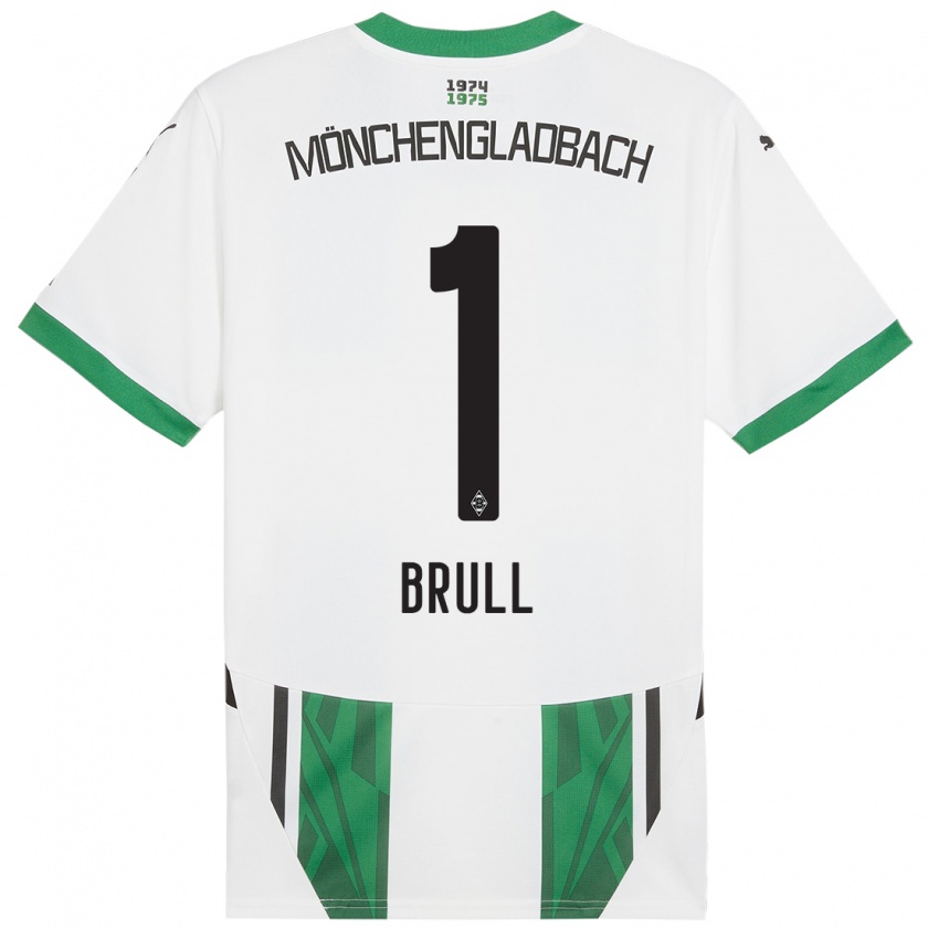 Kandiny Kinderen Maximilian Brüll #1 Wit Groen Thuisshirt Thuistenue 2024/25 T-Shirt