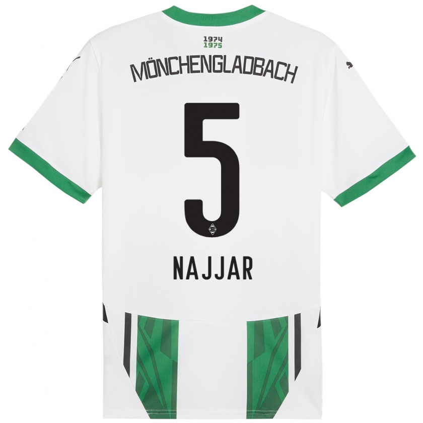 Kandiny Bambino Maglia Jamil Najjar #5 Bianco Verde Kit Gara Home 2024/25 Maglietta