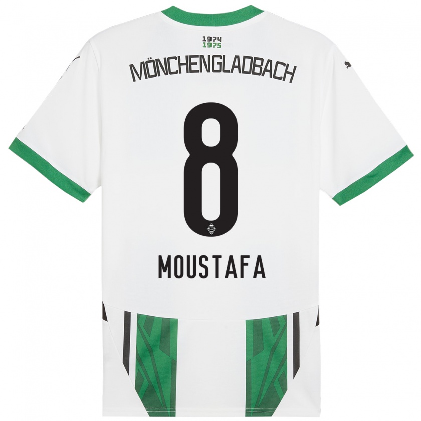 Kandiny Kinderen Moustafa Moustafa #8 Wit Groen Thuisshirt Thuistenue 2024/25 T-Shirt