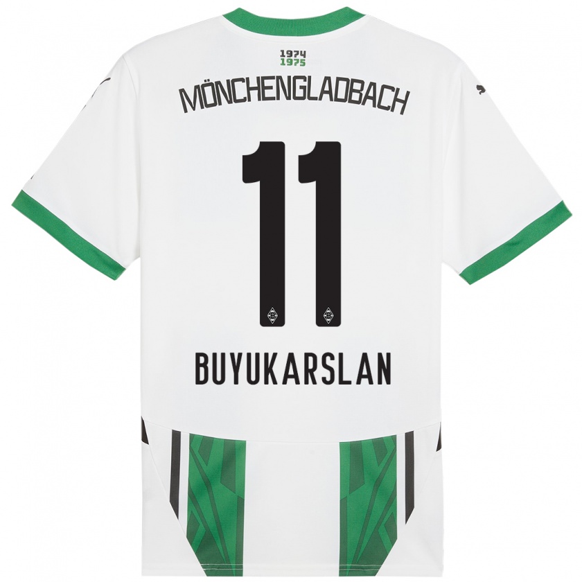 Kandiny Kinder Oguzcan Büyükarslan #11 Weiß Grün Heimtrikot Trikot 2024/25 T-Shirt Österreich