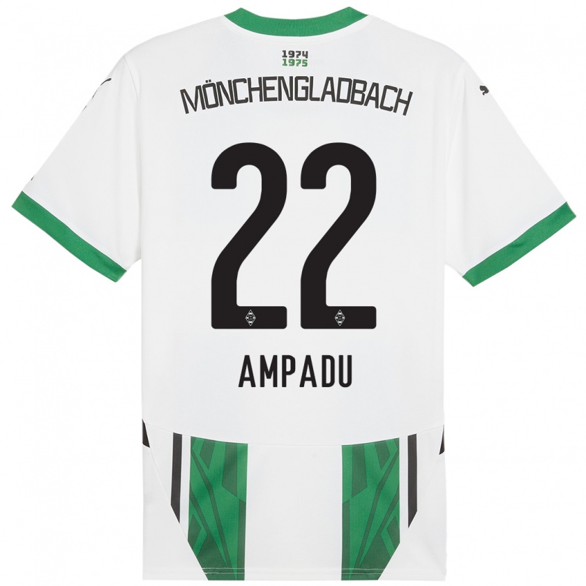 Kandiny Kinder Leon Ampadu #22 Weiß Grün Heimtrikot Trikot 2024/25 T-Shirt Österreich