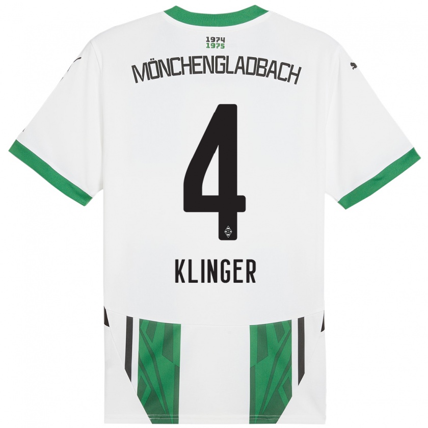 Kandiny Kinderen Nina Klinger #4 Wit Groen Thuisshirt Thuistenue 2024/25 T-Shirt