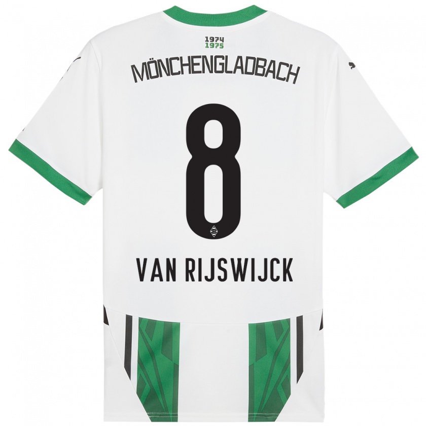 Kandiny Kinderen Britt Van Rijswijck #8 Wit Groen Thuisshirt Thuistenue 2024/25 T-Shirt