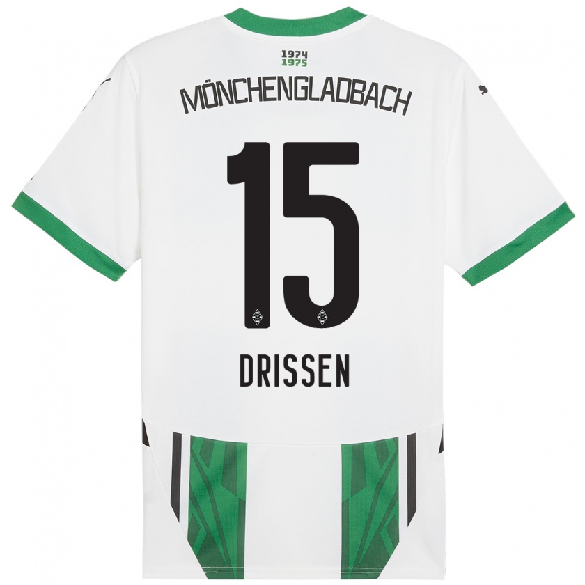 Kandiny Kinderen Sam Drissen #15 Wit Groen Thuisshirt Thuistenue 2024/25 T-Shirt