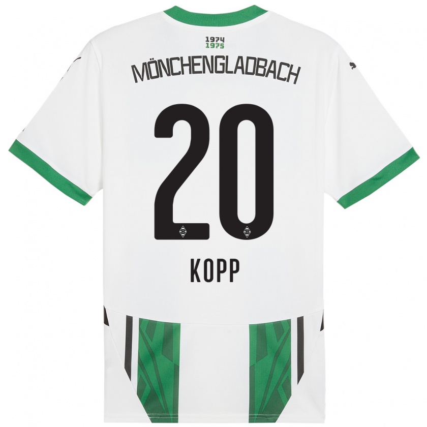 Kandiny Kinderen Leonie Köpp #20 Wit Groen Thuisshirt Thuistenue 2024/25 T-Shirt