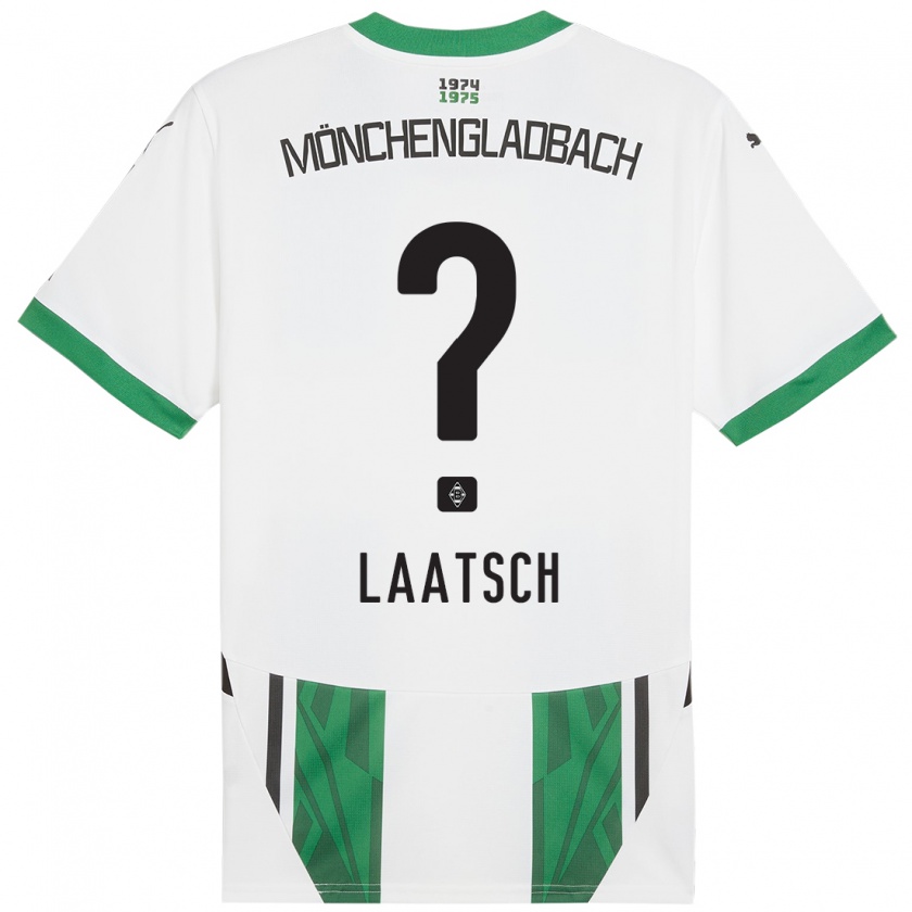 Kandiny Kinderen Leonard Laatsch #0 Wit Groen Thuisshirt Thuistenue 2024/25 T-Shirt