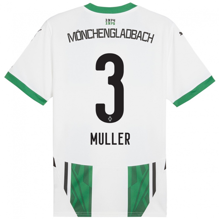 Kandiny Bambino Maglia Barbara Müller #3 Bianco Verde Kit Gara Home 2024/25 Maglietta