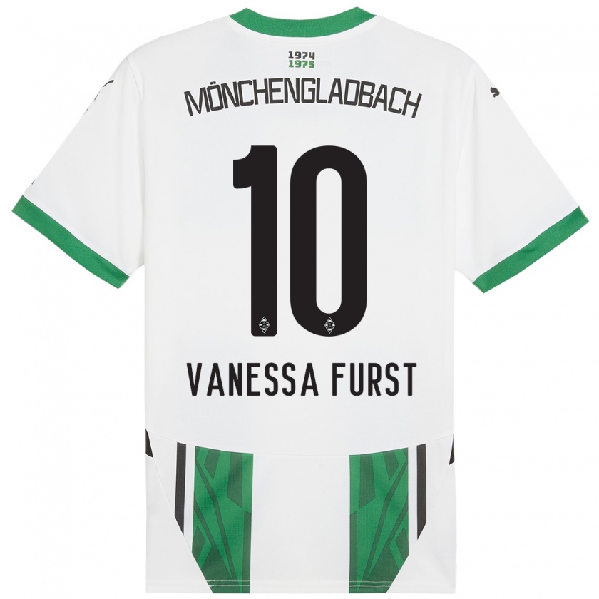 Kandiny Kinderen Vanessa Fürst #10 Wit Groen Thuisshirt Thuistenue 2024/25 T-Shirt