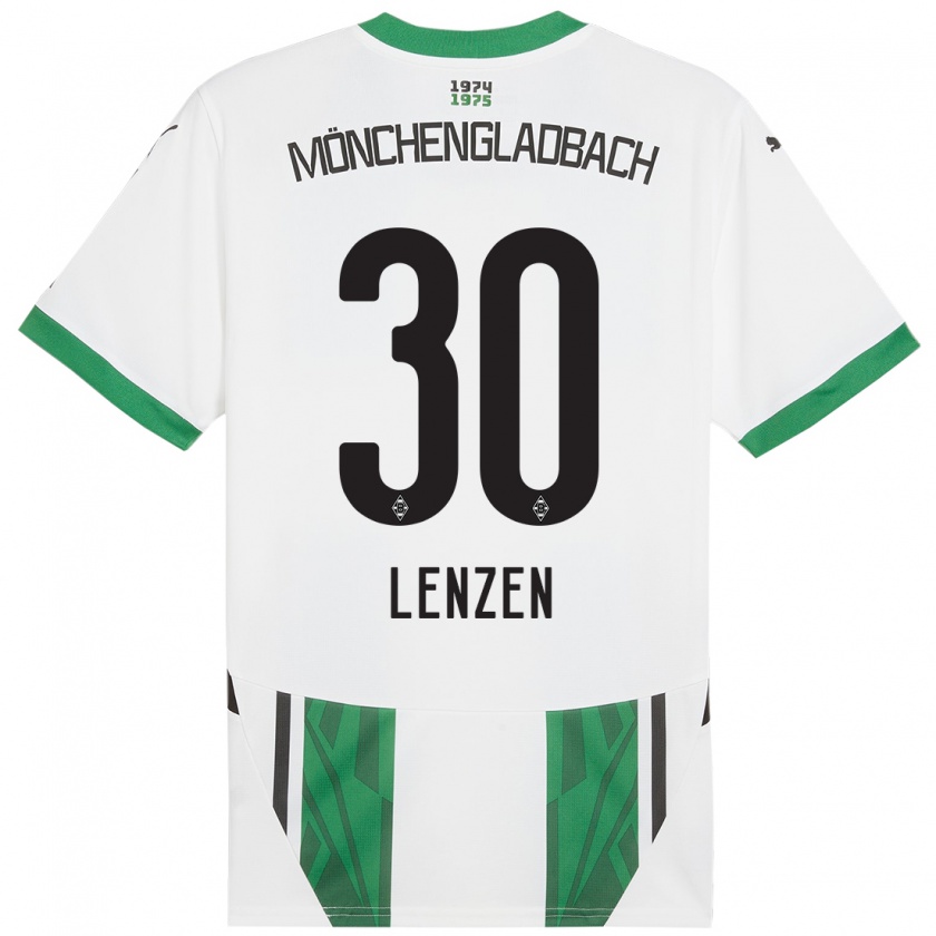 Kandiny Kinderen Hannah Lenzen #30 Wit Groen Thuisshirt Thuistenue 2024/25 T-Shirt