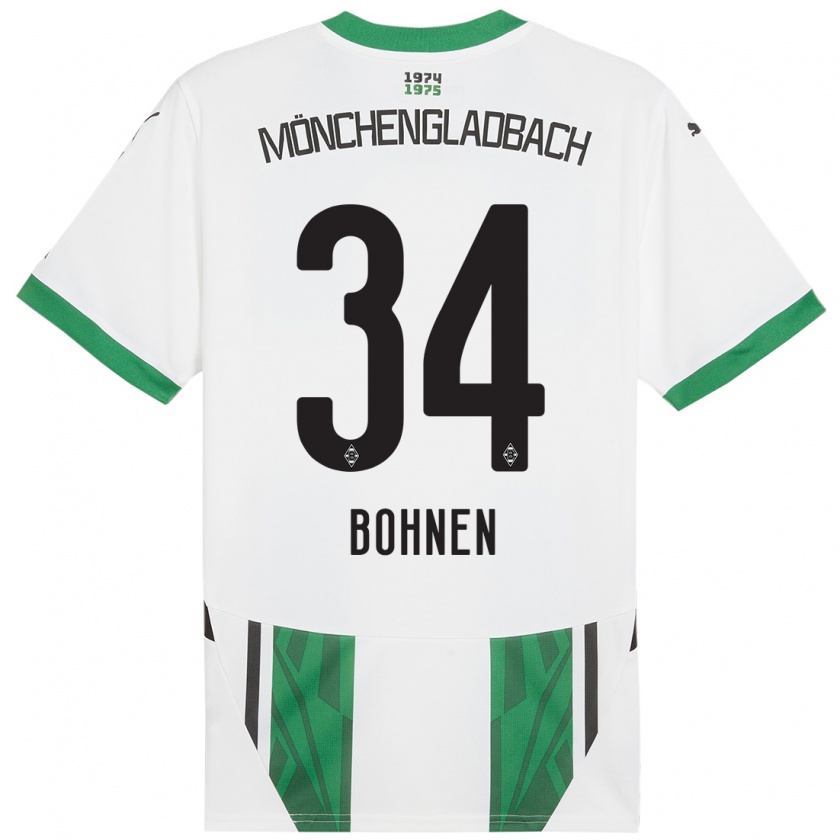 Kandiny Bambino Maglia Bohnen #34 Bianco Verde Kit Gara Home 2024/25 Maglietta