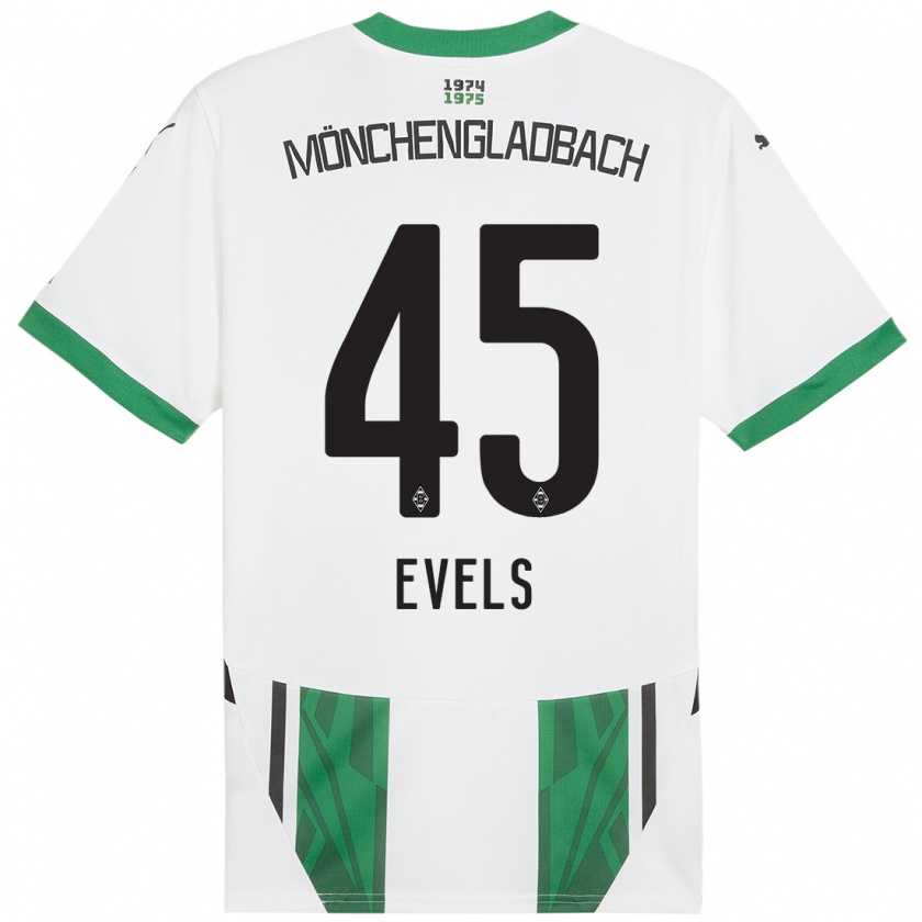 Kandiny Bambino Maglia Emily Evels #45 Bianco Verde Kit Gara Home 2024/25 Maglietta