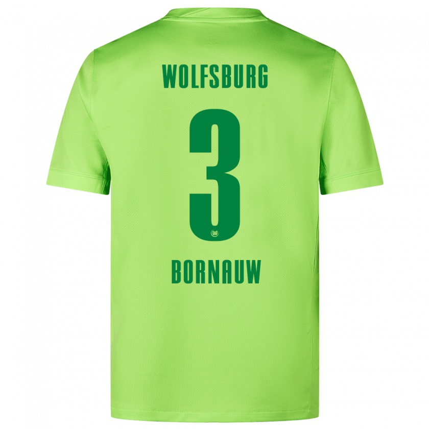 Kandiny Niño Camiseta Sebastiaan Bornauw #3 Verde Fluorescente 1ª Equipación 2024/25 La Camisa México