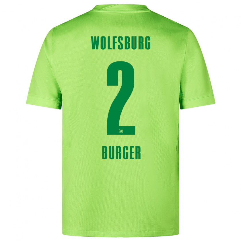 Kandiny Kinder Jan Bürger #2 Fluoreszierendes Grün Heimtrikot Trikot 2024/25 T-Shirt Österreich