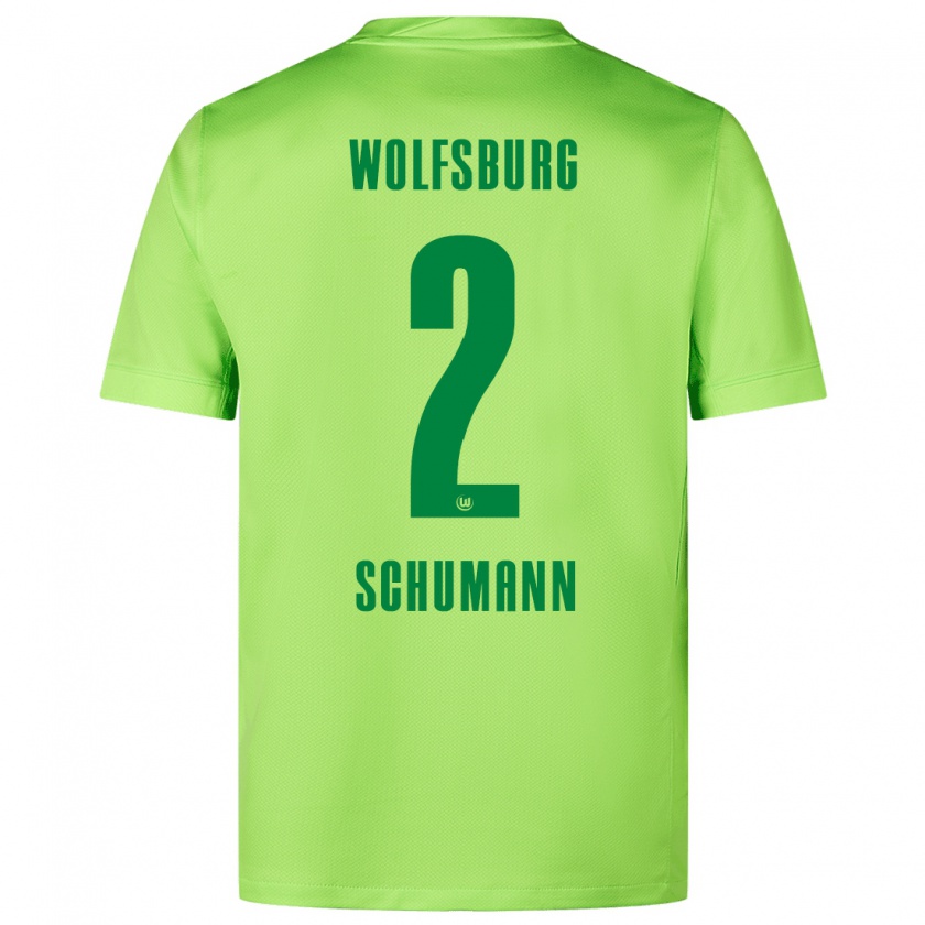 Kandiny Niño Camiseta Anton Schumann #2 Verde Fluorescente 1ª Equipación 2024/25 La Camisa México