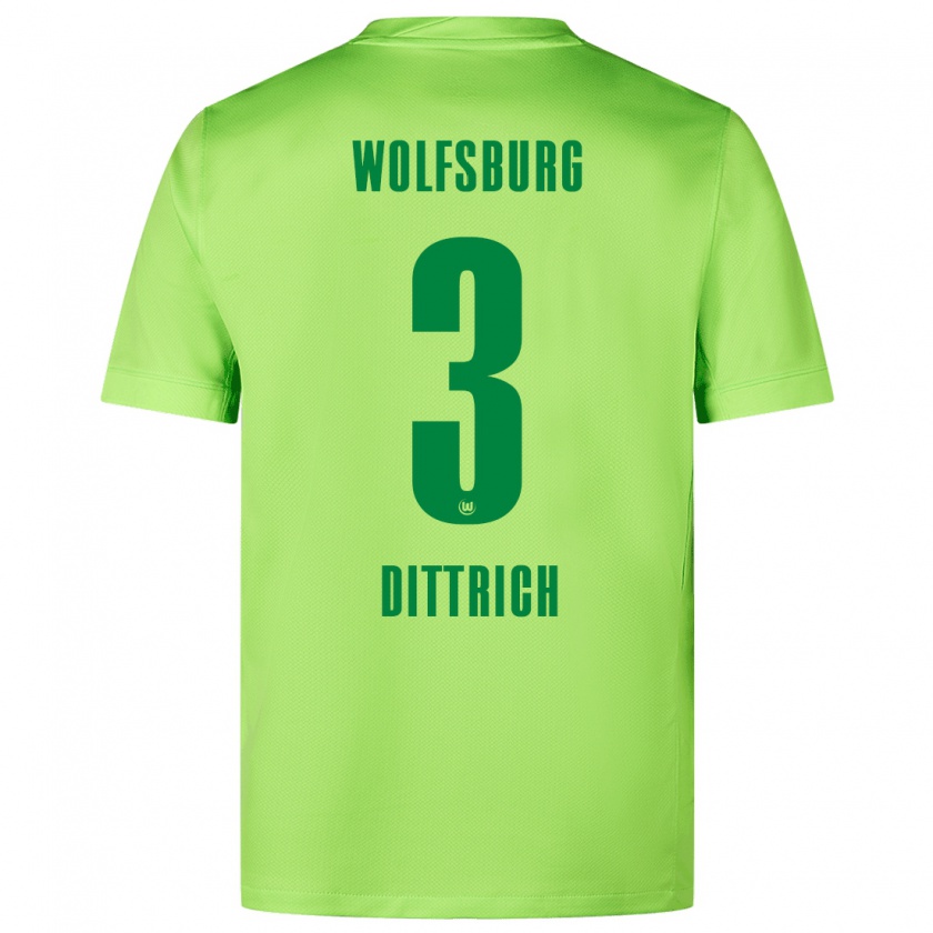 Kandiny Kinderen Elia Dittrich #3 Fluorescerend Groen Thuisshirt Thuistenue 2024/25 T-Shirt