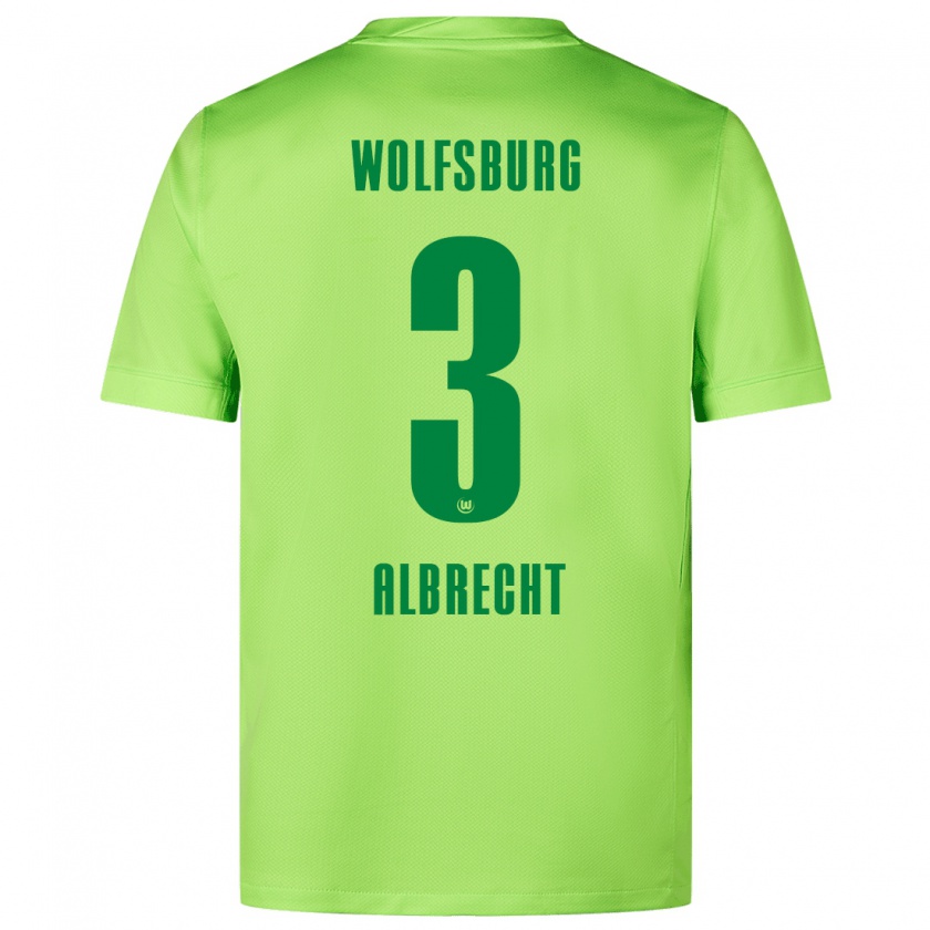 Kandiny Kinderen Ben Albrecht #3 Fluorescerend Groen Thuisshirt Thuistenue 2024/25 T-Shirt België