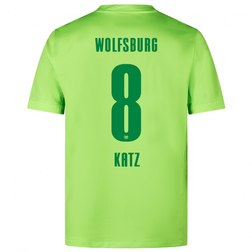 Kandiny Kinderen Bruno Katz #8 Fluorescerend Groen Thuisshirt Thuistenue 2024/25 T-Shirt