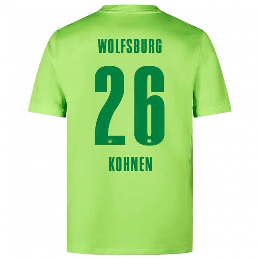 Kandiny Kinderen Ben Kohnen #26 Fluorescerend Groen Thuisshirt Thuistenue 2024/25 T-Shirt