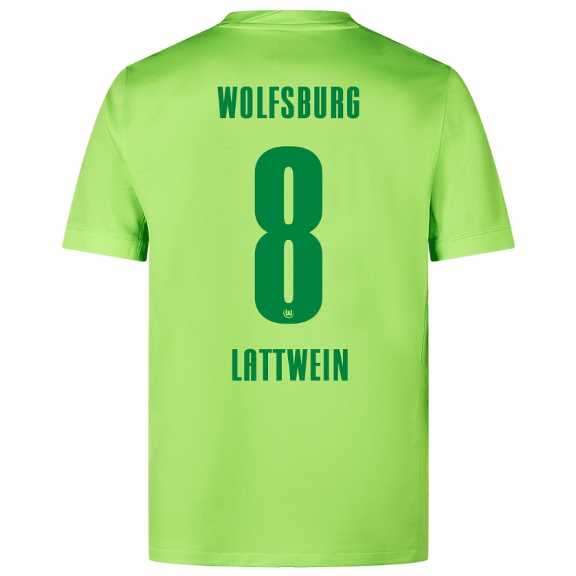 Kandiny Kinder Lena Lattwein #8 Fluoreszierendes Grün Heimtrikot Trikot 2024/25 T-Shirt Österreich