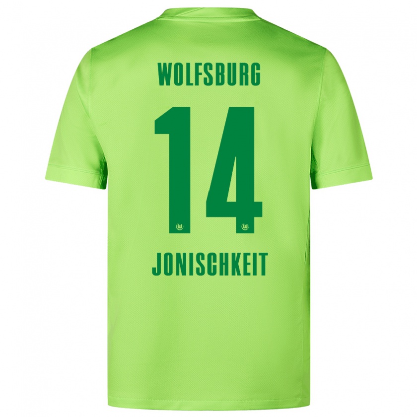 Kandiny Niño Camiseta Jamal Jonischkeit #14 Verde Fluorescente 1ª Equipación 2024/25 La Camisa México