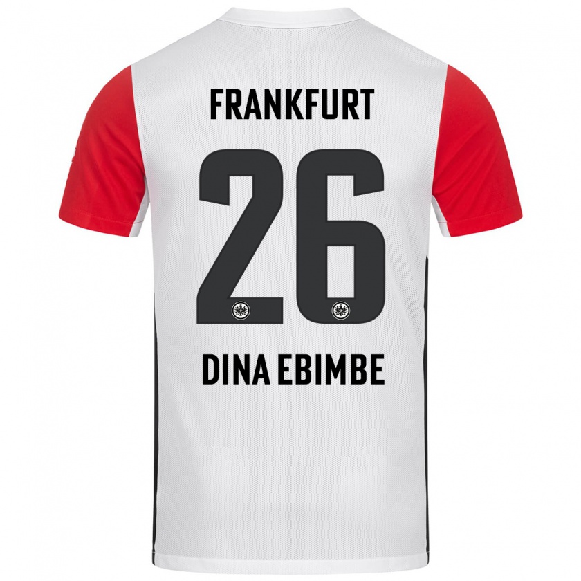 Kandiny Kinder Junior Dina Ebimbe #26 Weiß Rot Heimtrikot Trikot 2024/25 T-Shirt Österreich