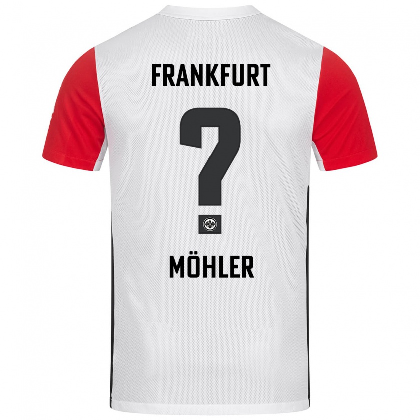 Kandiny Bambino Maglia Emil Möhler #0 Bianco Rosso Kit Gara Home 2024/25 Maglietta