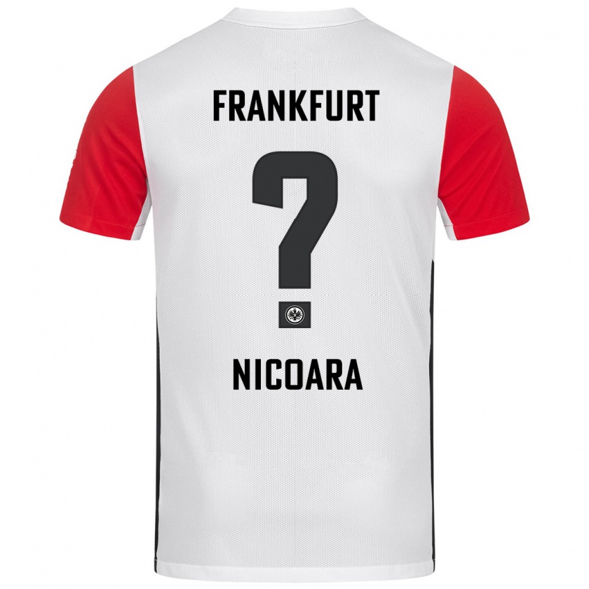 Kandiny Kinderen Gabriel Nicoara #0 Wit Rood Thuisshirt Thuistenue 2024/25 T-Shirt