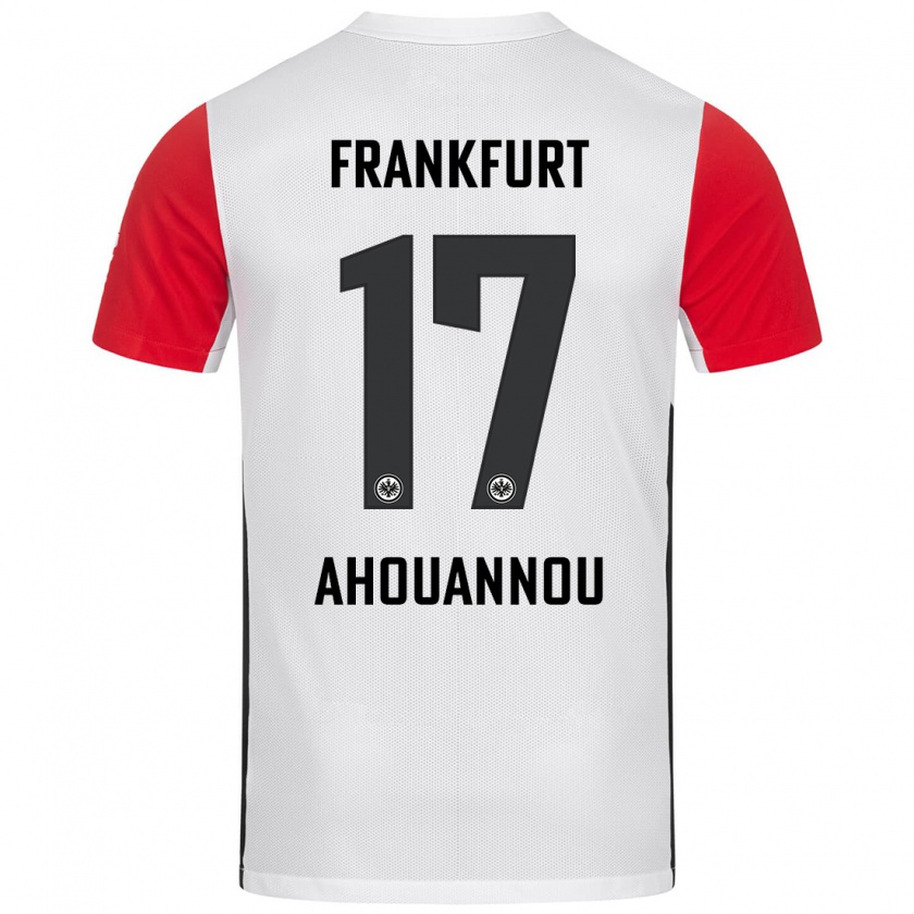 Kandiny Kinderen Yannis Ahouannou #17 Wit Rood Thuisshirt Thuistenue 2024/25 T-Shirt