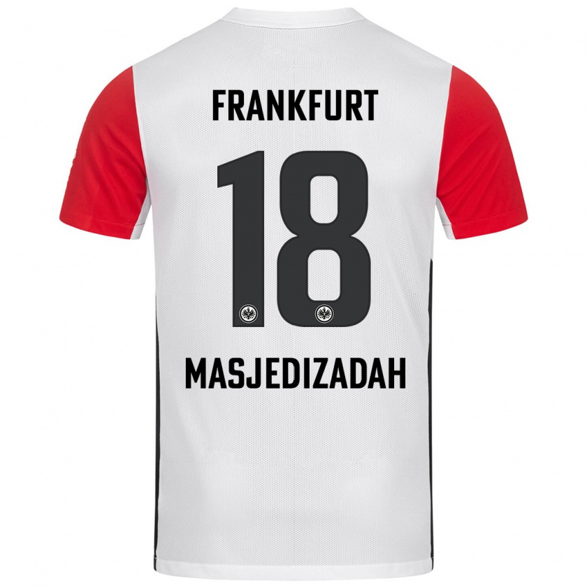 Kandiny Kinderen Abolfazl Masjedizadah #18 Wit Rood Thuisshirt Thuistenue 2024/25 T-Shirt België