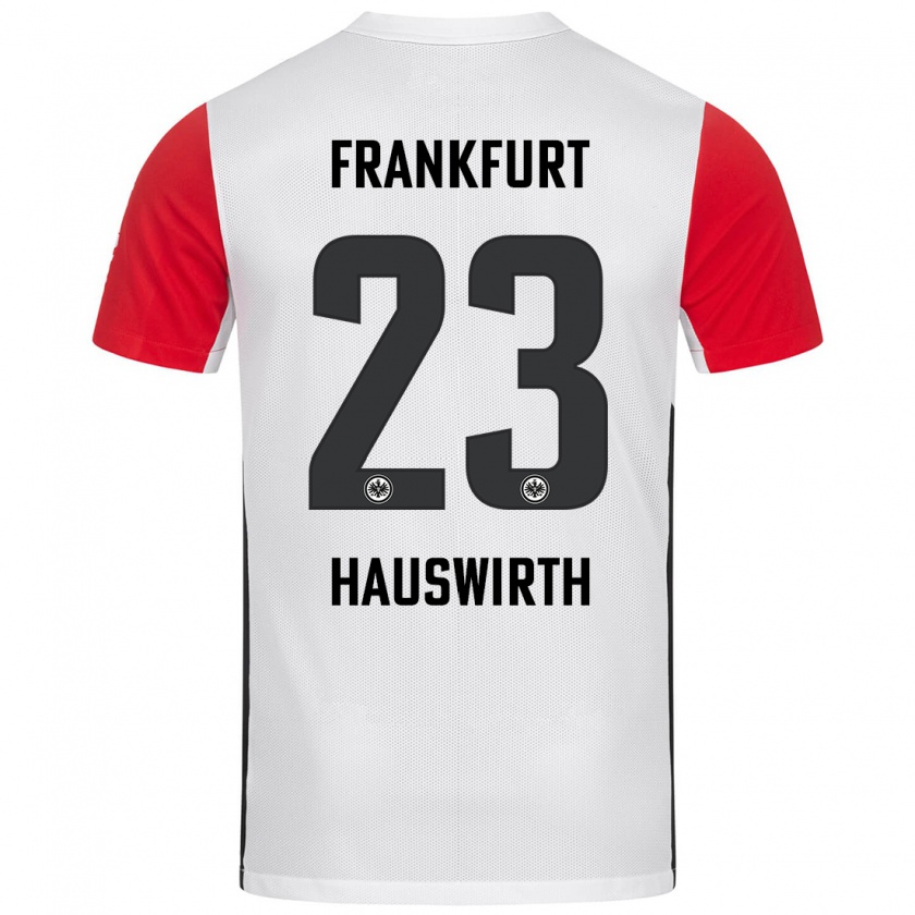 Kandiny Bambino Maglia Max Hauswirth #23 Bianco Rosso Kit Gara Home 2024/25 Maglietta