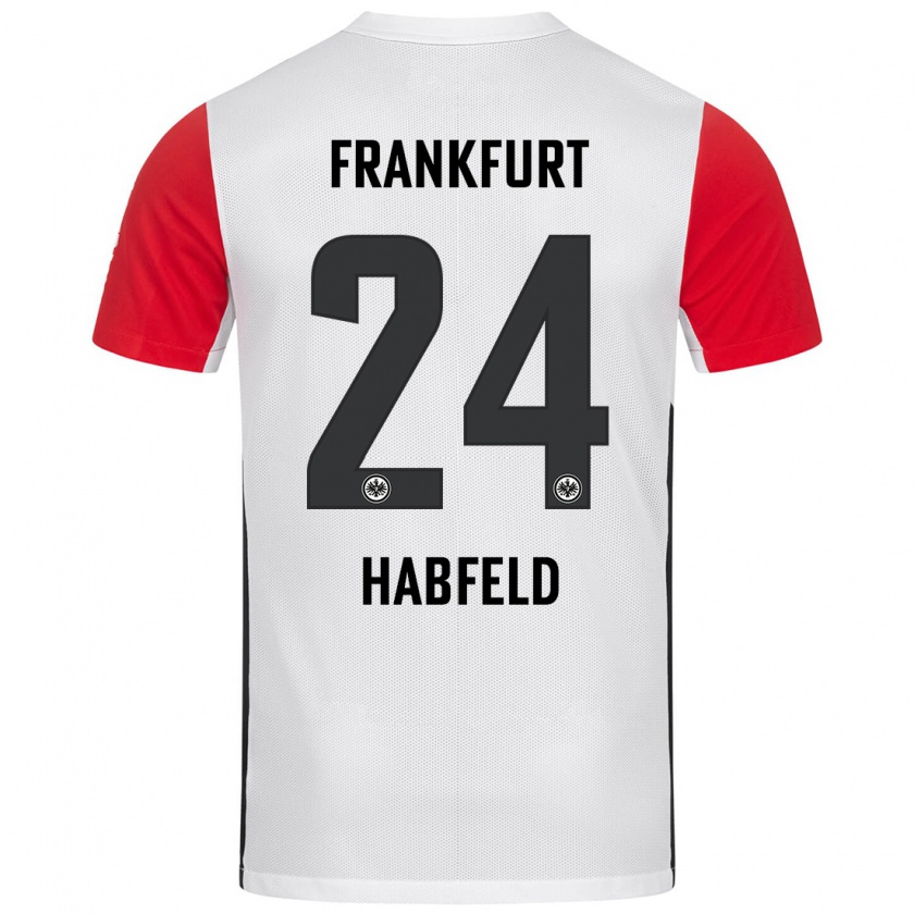 Kandiny Kinderen Josef Haßfeld #24 Wit Rood Thuisshirt Thuistenue 2024/25 T-Shirt