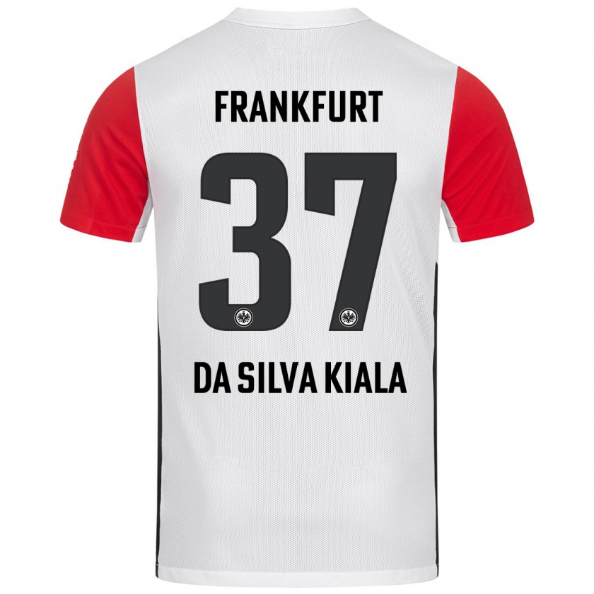 Kandiny Kinderen Joel Da Silva Kiala #37 Wit Rood Thuisshirt Thuistenue 2024/25 T-Shirt