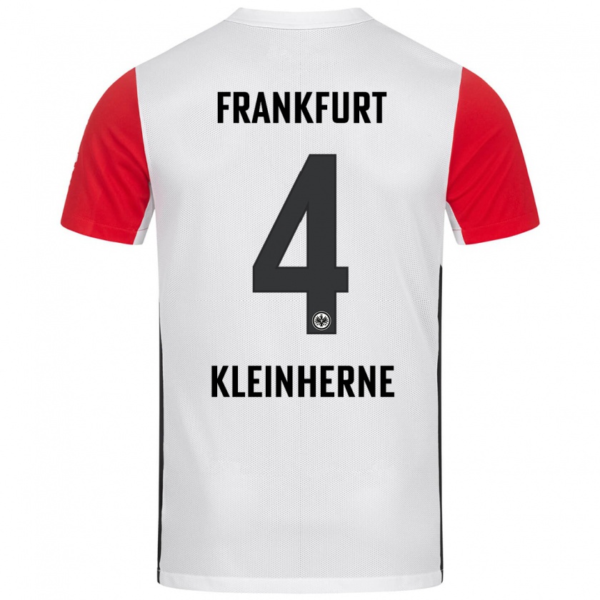 Kandiny Kinder Sophia Kleinherne #4 Weiß Rot Heimtrikot Trikot 2024/25 T-Shirt Österreich