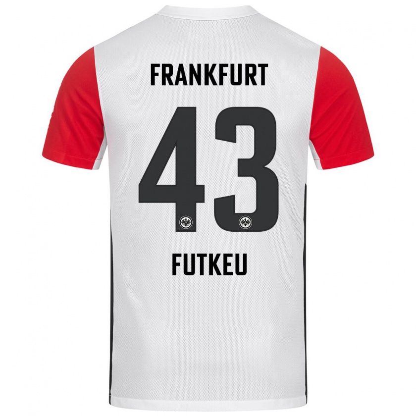 Kandiny Niño Camiseta Noel Futkeu #43 Blanco Rojo 1ª Equipación 2024/25 La Camisa México