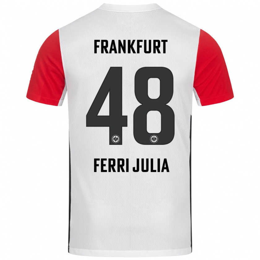 Kandiny Kinderen Nacho Ferri #48 Wit Rood Thuisshirt Thuistenue 2024/25 T-Shirt